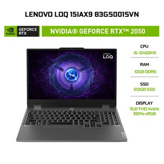 Laptop Gaming Lenovo LOQ 15IAX9 83GS001SVN (i5-12450HX | 12GB | 512GB | RTXTM 2050 4GB