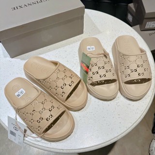 [Có Sẵn] Dép đúc siêu nhẹ, Dép gucci cao 5cm cao cấp qc full size nữ 36-39