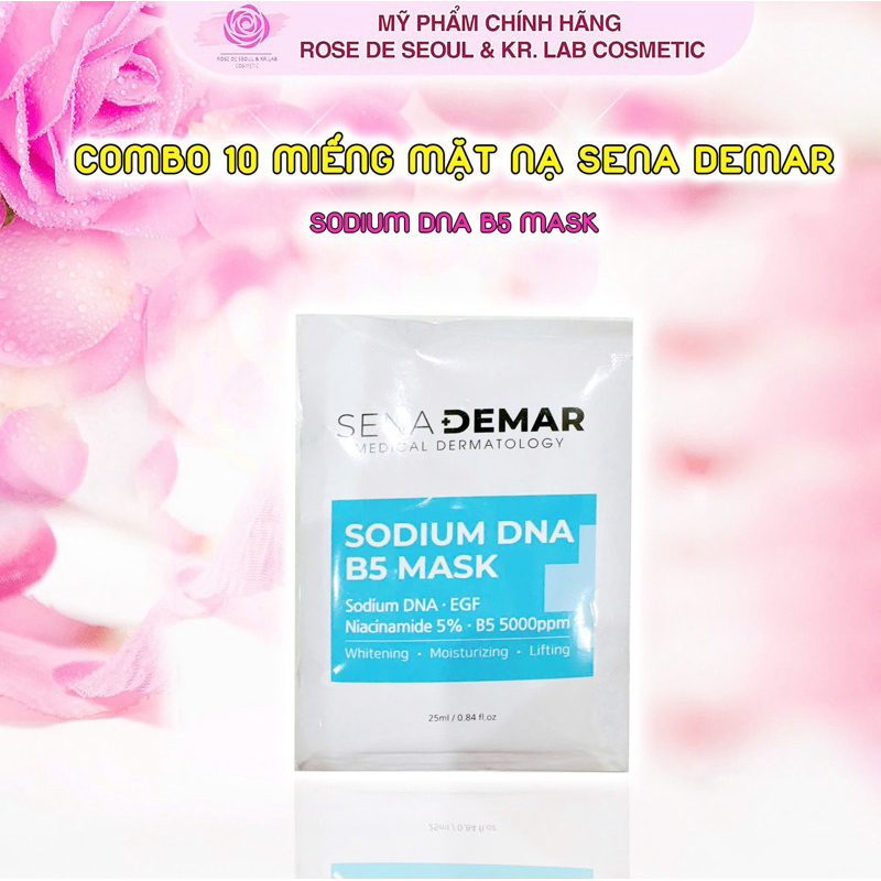 Combo 30-50 Mặt nạ Sena demar Sodium DNA B5 mask hạn dùng 2028 mặt nạ senademar HQ