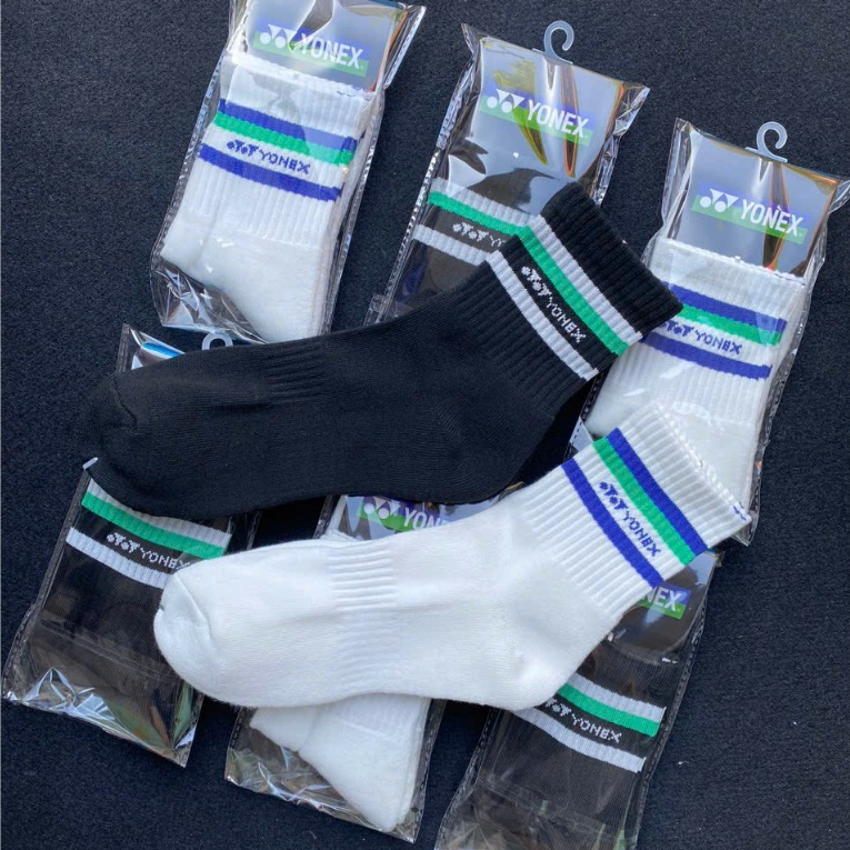 Set 3 đôi tất cầu lông yonex, Vớ cầu lông yonex 3 sợi dày dặn dành cho nam, nữ thi đấu tập luyện, đệ