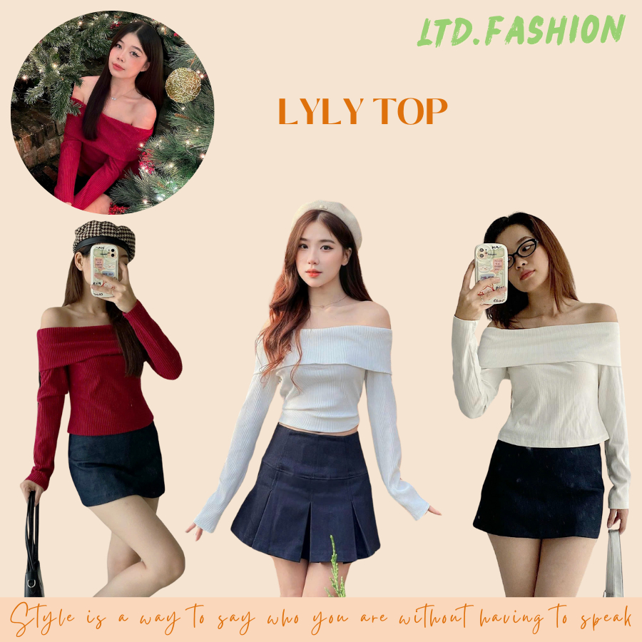 ÁO THUN GÂN TRỄ VAI DÀI TAY - LTD.FASHION - LYLY TOP