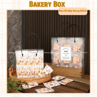 10 Hộp Nhựa Mica Trong Suốt Quai Xách Đen Size Nhỏ, Đựng Mỹ Phẩm, Túi Quà Tết (18*16.5*8)