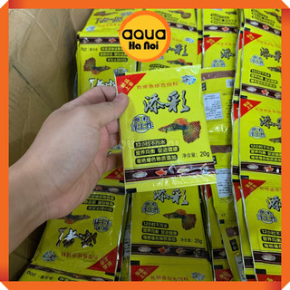 Thức ăn cho cá 7 màu gói vàng 20g - Thức ăn cho cá cảnh các loại giúp cá mau lớn, lên màu, khoẻ mạnh