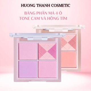  Bảng phấn má 4 ô tông màu hồng tím  cam ấm cuốn hút Kakashow - 2MA 