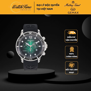  Đồng hồ Mathey Tissot Lagoon H123CHALV dây cao su chắc chắn mặt số phối màu cực đẹp 