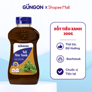 Xốt tiêu xanh GUNGON sốt chấm ướp thịt bò nướng tiêu xanh, bò beefsteak 200g