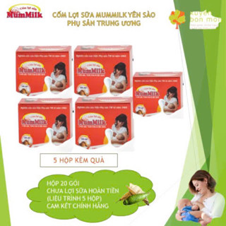 [5 hộp kèm quà] Cốm lợi sữa Mummilk yến sào lợi sữa mẹ sau sinh -Tuôn trào, đặc sánh chính hãng