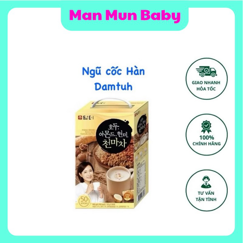 Bột ngũ cốc Damtuh Hàn Quốc hộp 50 gói
