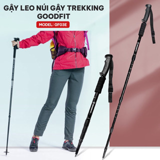 Gậy leo núi, gậy trekking GoodFit chính hãng gấp khúc dùng du lịch, phượt, dã ngoại GF03E