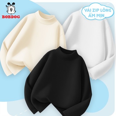 Áo giữ nhiệt cho bé BOBDOG chất liệu zip lông mềm mịn co dãn 4 chiều cho bé