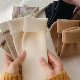 Set 10/Đôi Tất Vớ Cotton Lót Lông Nỉ Giữ Nhiệt Cao Cổ Siêu Ấm Cho Nữ Đủ Màu Loại Giầy