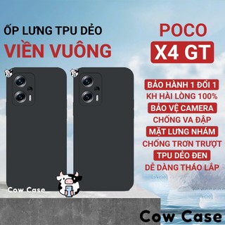 Ốp lưng Poco X4 GT TPU đen Cowcase | Vỏ lưng điện thoại Xiaomi bảo vệ camera toàn diện TRON