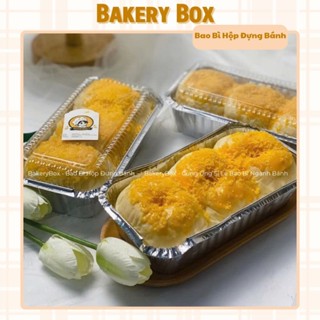  Set 125 | Hộp Nhôm 1650 Nướng Bông Lan Bánh Chuối Đựng Sushi Kèm Nắp Nhựa Trong Hộp Nhôm Đựng Mỳ Ý Cua 