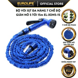 Vòi xịt đa năng 7 chế độ, dài 5m, giãn nở 3 lần tối đa 15m eurolife el-xdn 5-15
