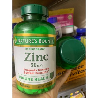 [date mới 06/2027] viên uống bổ sung kẽm nature bounty zinc 50mg 400 viên và 50mg 100v của mỹ