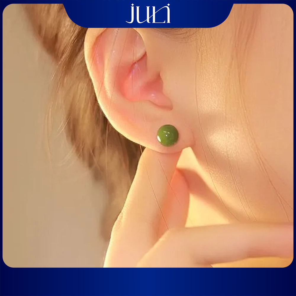 Bông Tai Ngọc Phỉ Thúy - Danh Gia Vọng Tọc | 100% Bạc Ý Nhập Khẩu - Ngọc Xanh Đậm Quý Hiếm | KT799 JULI