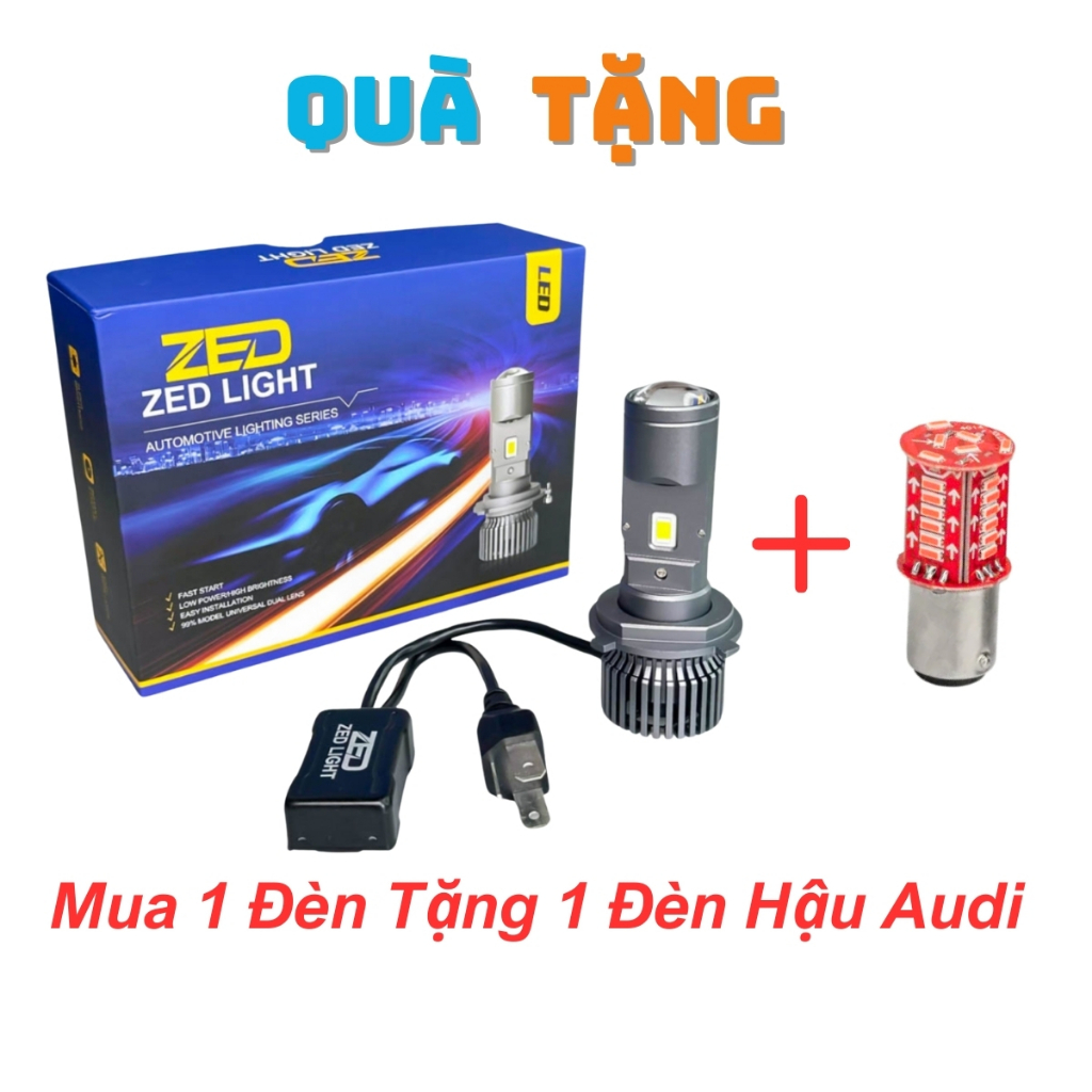 Đèn Bi Cầu Mini F40 ZED LIGHT - 12 24V DC 45W Chân Bóng H4 Ô Tô Xe Máy - Bảo Hành 24 Tháng