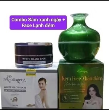 CHÍNH HÃNG 100% COMBO KEM NHÂN SÂM XANH+ KEM LẠNH NCOLLAGEN