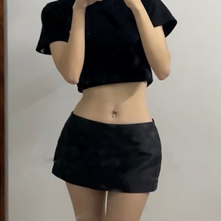 Chân Váy Ngắn Cạp Trễ Basic, Mini Skirt (CÓ QUẦN TRONG) Form Sang Slay 119.items