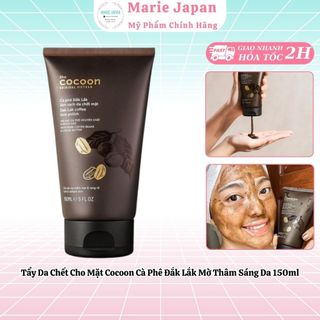  Tẩy Da Chết Cho Mặt Cocoon Cà phê Đắk Lắk Mờ Thâm Sáng Da - Tuýp 150ml 