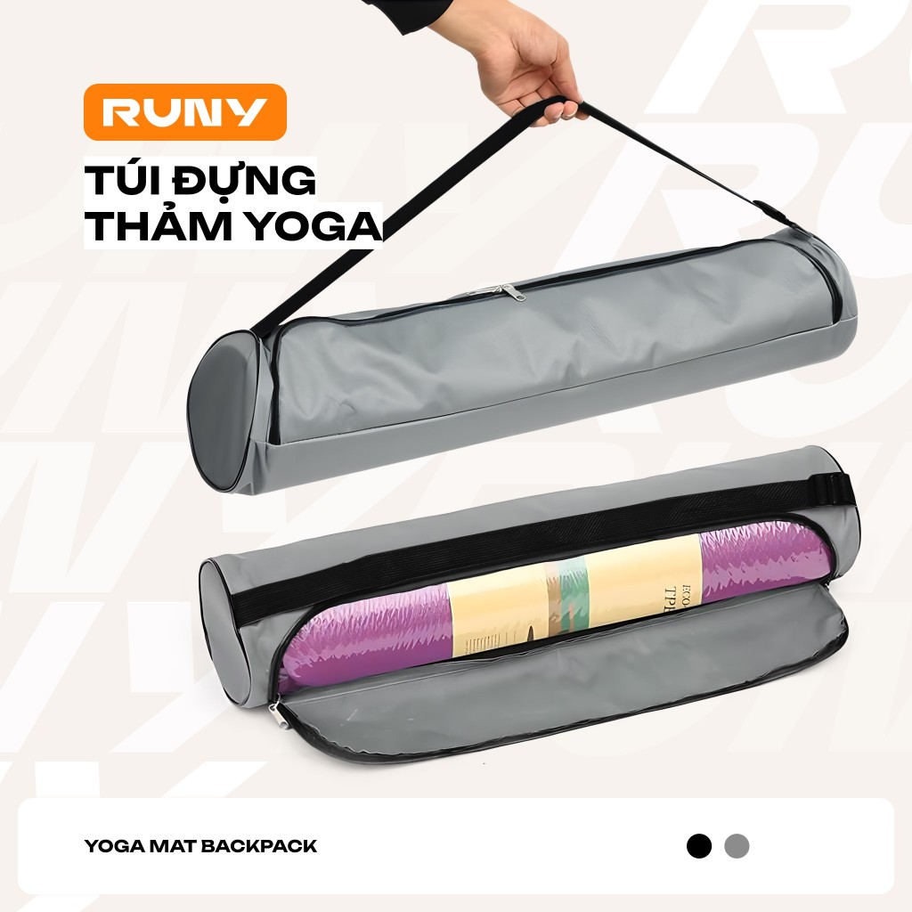Túi Đựng Thảm Tập Yoga PU Cao Cấp - Có Khóa Kéo, Chống Nước