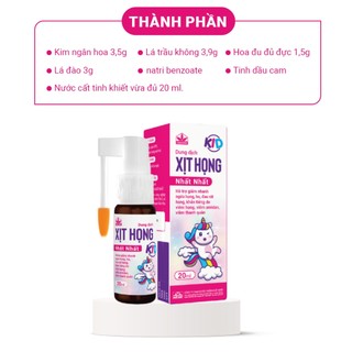 Dung Dịch Xịt Họng Nhất Nhất Kid