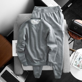 Bộ Nỉ Cotton Thu Đông Màu Lông Chuột Xuất Hàn Dư Form Unisex , Set Đồ Bộ Đông Nam Nữ, Bigsize ( 50kg - 90kg ) - 3Bros