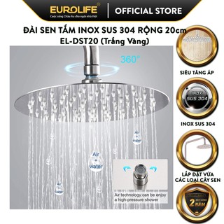 Đài sen tắm inox sus 304 eurolife tròn el-dst20