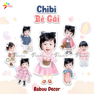 Chibi sinh nhật bé gái BabuuDecor