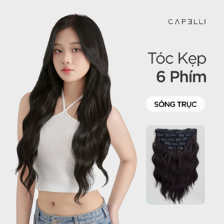 Bộ Tóc Kẹp 6 Phím CAPELLI Xoăn Sóng Jelly Perm 40-50cm