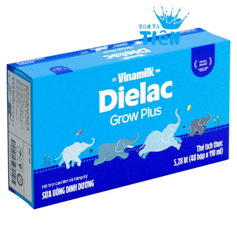 THÙNG SỮA BỘT PHA SẴN DIELAC GROW PLUS 110ML (48 HỘP)