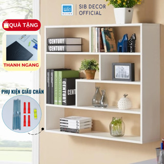 [Mua 1 được 2] Kệ Sách Gỗ Treo Tường Hình Chữ Nhật Dài 95cm Cao 80cm, Rộng 15cm/20cm SIB Decor KT171