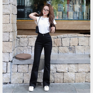 Quần skinny jean ống loe màu retro TiQi Jeans G2-327