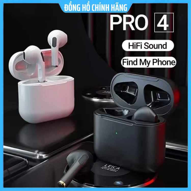 Tai Nghe Bluetooth Pro 4, tai nghe blutooth Nhét Tai Bluetooth 5.0 Bản nước ngoài
