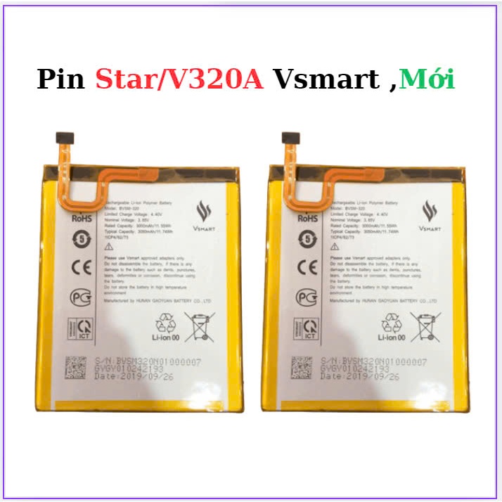 Pin vsmart star/v320a ,  mới