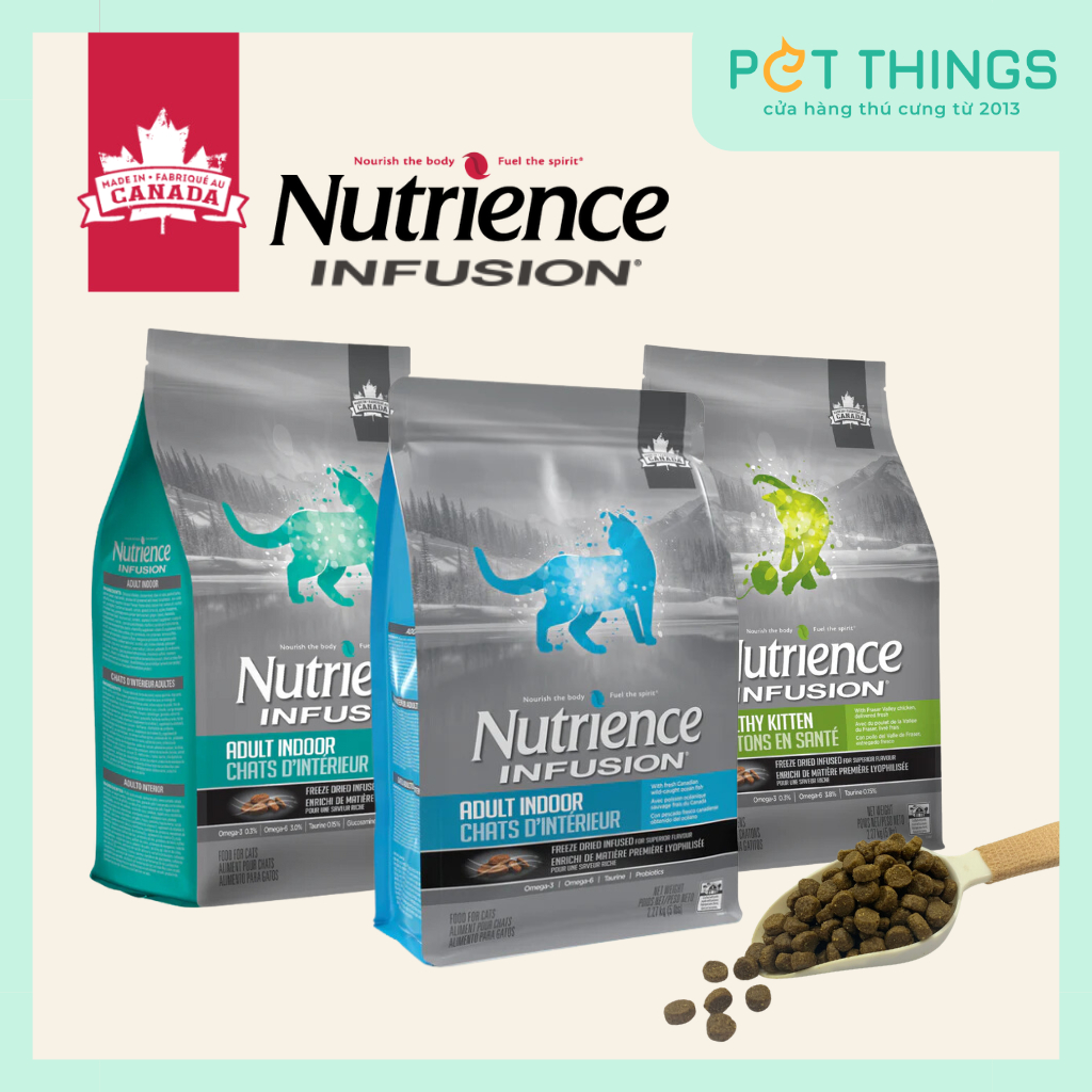 Thức Ăn Hạt Cho Mèo Nutrience Infusion Từ Canada