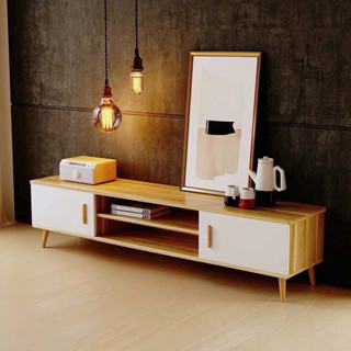 Kệ Tivi gỗ để sàn ,tủ kệ Tivi có ngăn kệ chất liệu gỗ MDF phong cách bắc âu hiện đại A4