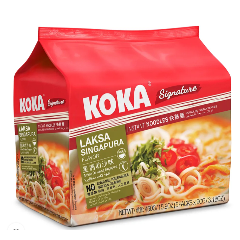 MÌ ĂN LIỀN KOKA VỊ LAKSA SINGAPURA Bịch (5gói x 85g)
