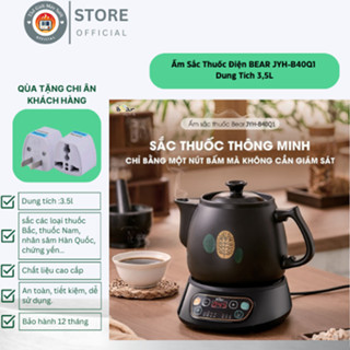  Ấm Sắc Thuốc Điện Bear JYH-B40Q1 Dung Tích 3,5L Hàng Chính Hãng- Bảo Hành 12 Tháng 