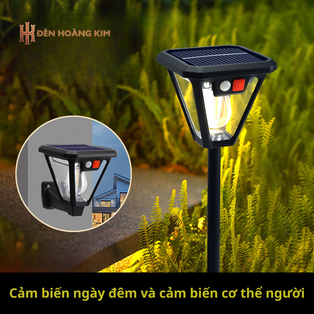 Đèn Cắm Vườn Năng Lượng Mặt Trời 2 Tính Năng Thông Minh Cảm Biến Chuyển Động Người Chống Nước IP65
