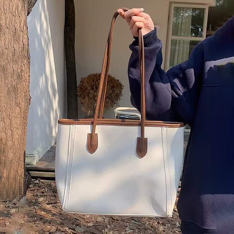 Túi tote da công sở thanh lịch hàng Dây kéo vai cổ điển phong cách retro có sức chứa lớn thoải mái thích hợp đi lại | BigBuy360 - bigbuy360.vn