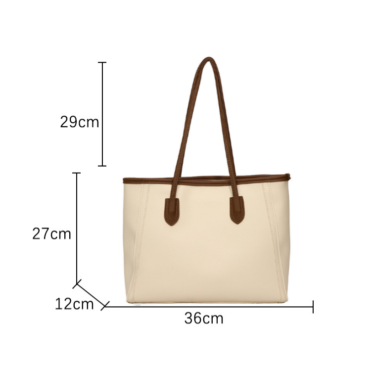 Túi tote da công sở thanh lịch hàng Dây kéo vai cổ điển phong cách retro có sức chứa lớn thoải mái thích hợp đi lại | BigBuy360 - bigbuy360.vn