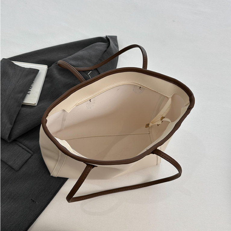 Túi tote da công sở thanh lịch hàng Dây kéo vai cổ điển phong cách retro có sức chứa lớn thoải mái thích hợp đi lại | BigBuy360 - bigbuy360.vn