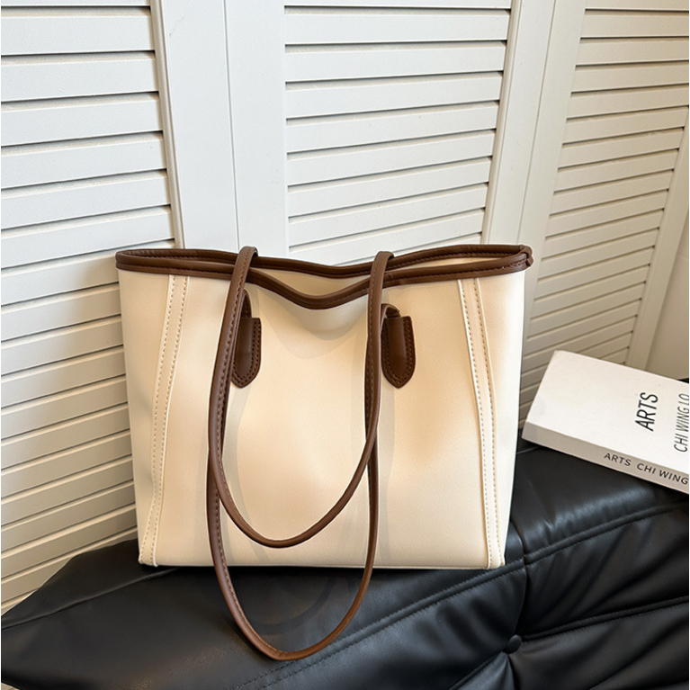 Túi tote da công sở thanh lịch hàng Dây kéo vai cổ điển phong cách retro có sức chứa lớn thoải mái thích hợp đi lại | BigBuy360 - bigbuy360.vn