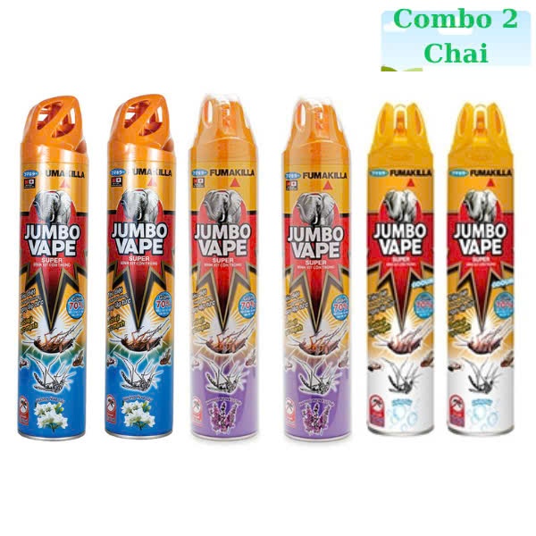 Xịt Muỗi ,Xịt Côn Trùng JUMBO VAPE 600ml