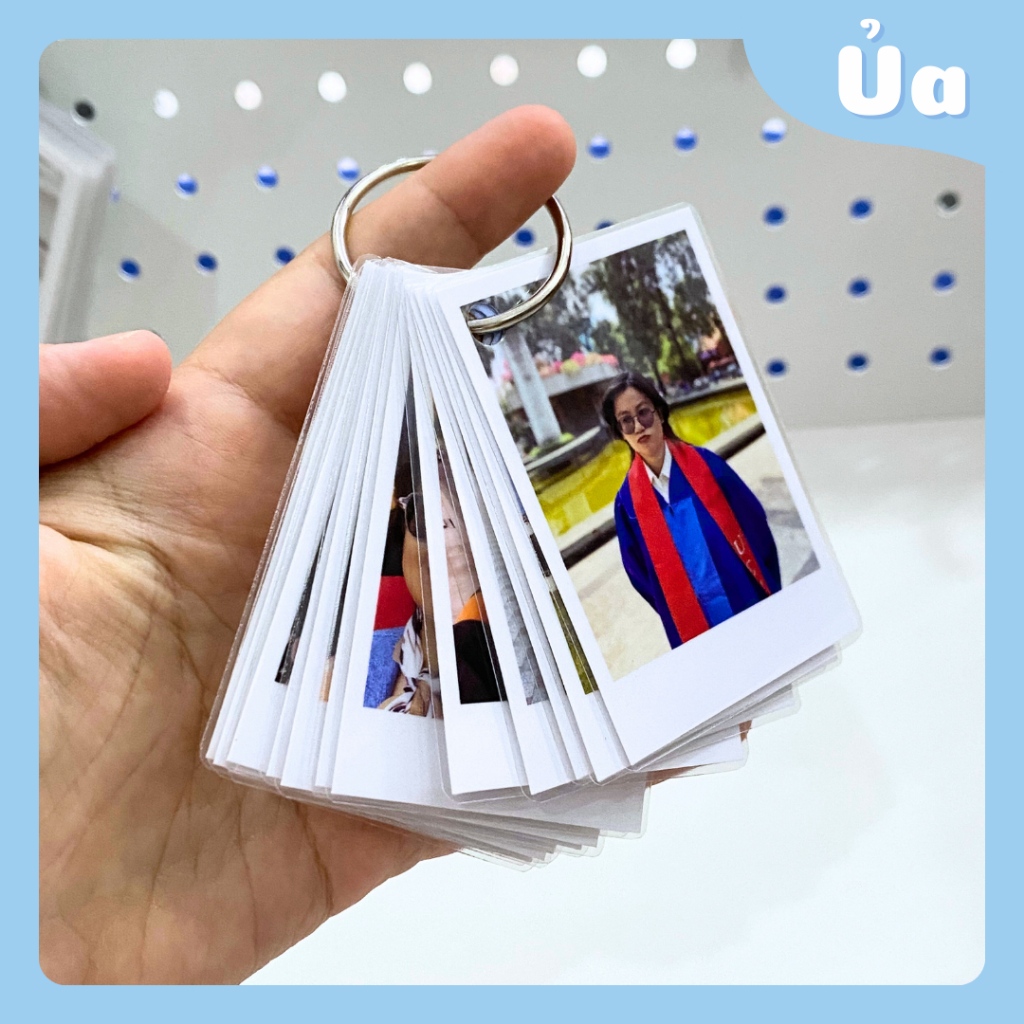 Sổ ảnh còng móc khoá ép plastic size 5x7 và 6x9 polar dễ thương in theo yêu cầu