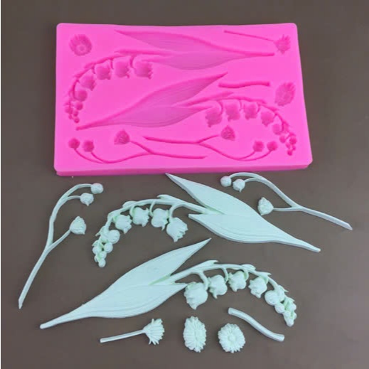 Khuôn silicon hoa linh lan làm rau câu, fondant, socola, trang trí bánh kem