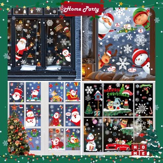   NOEL  Decal trang trí Noel có sẵn keo decal dán cửa kính trang trí Giáng sinh 