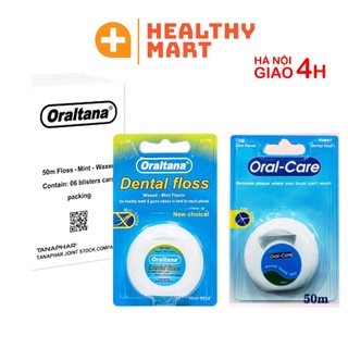 ✔️️️Chỉ nha khoa Oral Tana cuộn 50m - Oraltana hương bạc hà - làm sạch răng, loại bỏ mảng bám