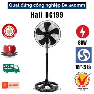  Quạt đứng công nghiệp HALIFAN DC199C 80W sải cánh 450mm 